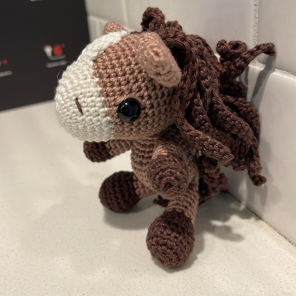 Handcrafted Small Horse Crochet Amigurumi Toy Figure Farm Decor - Picture 6 of 11